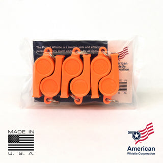 American Patriot Personal Safety Whistle 6 Pack