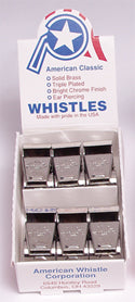 American Nickel Plated Brass Whistle - 12 Pack | Waterproof