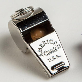 American Classic Brass Whistle 120dB | Lanyard & Safe-T-Tip