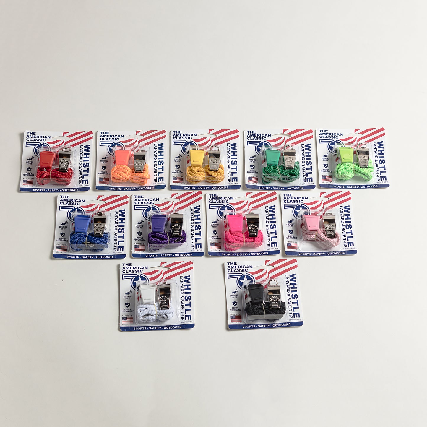 Polished American Classic Brass Whistle with lanyard, made in the USA – ideal for police, coaches, and safety professionals