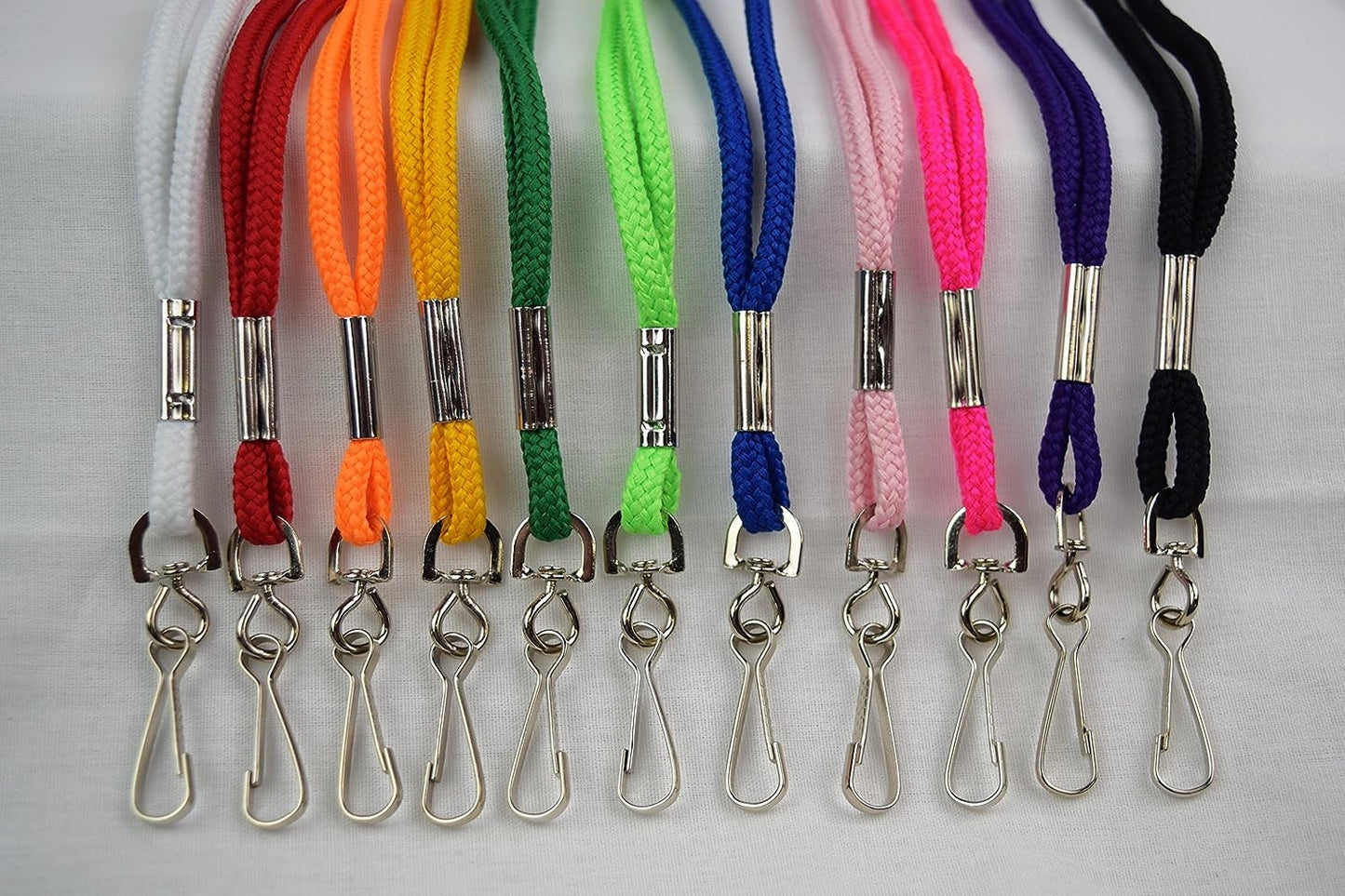 Lanyard 12-Pack - Durable Woven Lanyards in Multiple Colors