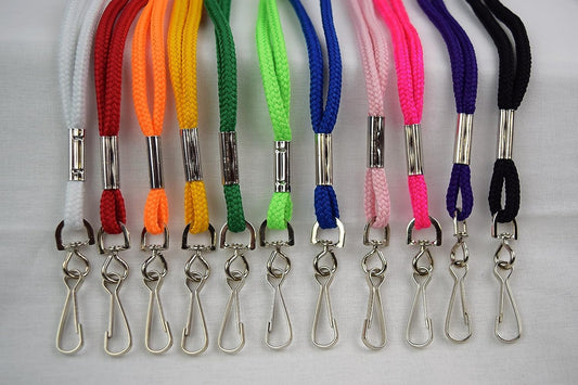 Lanyard 12-Pack - Durable Woven Lanyards in Multiple Colors