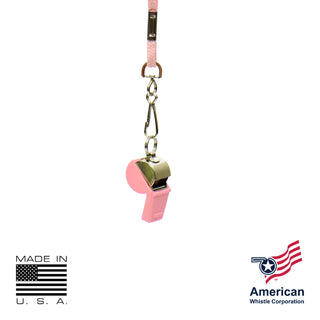 Pink Ribbon Personal Safety Whistle 3 Pack