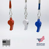 American Patriot Whistle Pack Red White & Blue with Lanyards